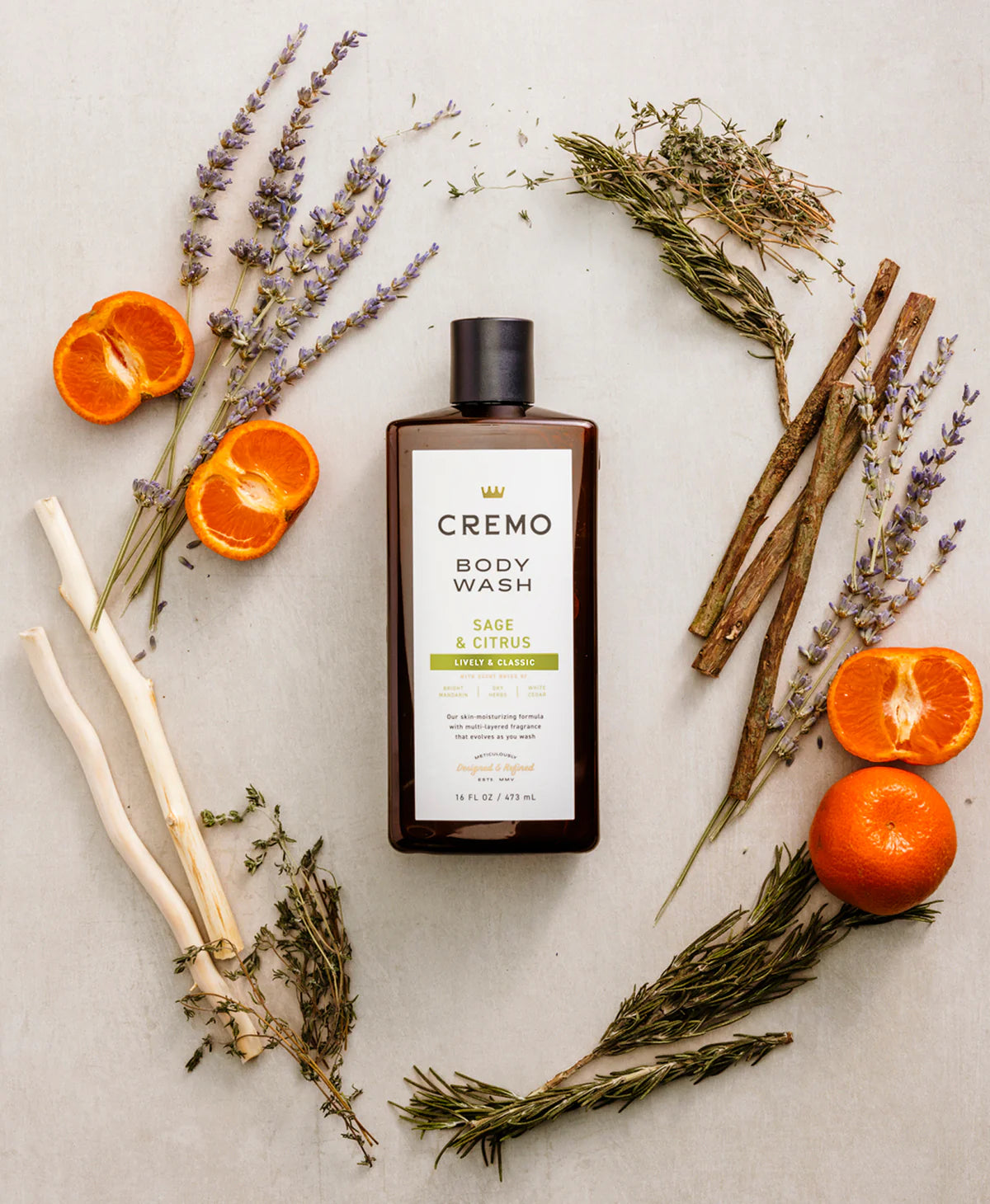 Cremo Body Wash Sage & Citrus 16 OZ