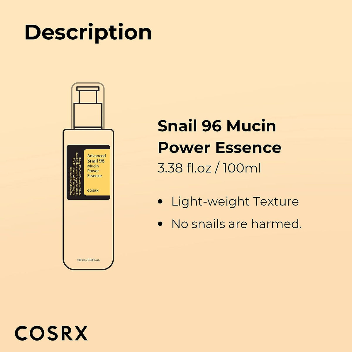 Pack of Two : COSRX Advance Snail 96 Mucin Power Essence 100ml
