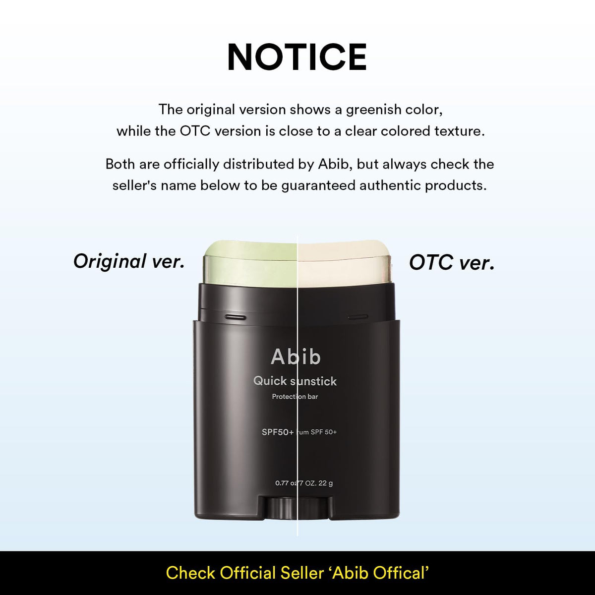 Abib Quick Sunstick Protection Bar SPF50+ PA++++ 22 g