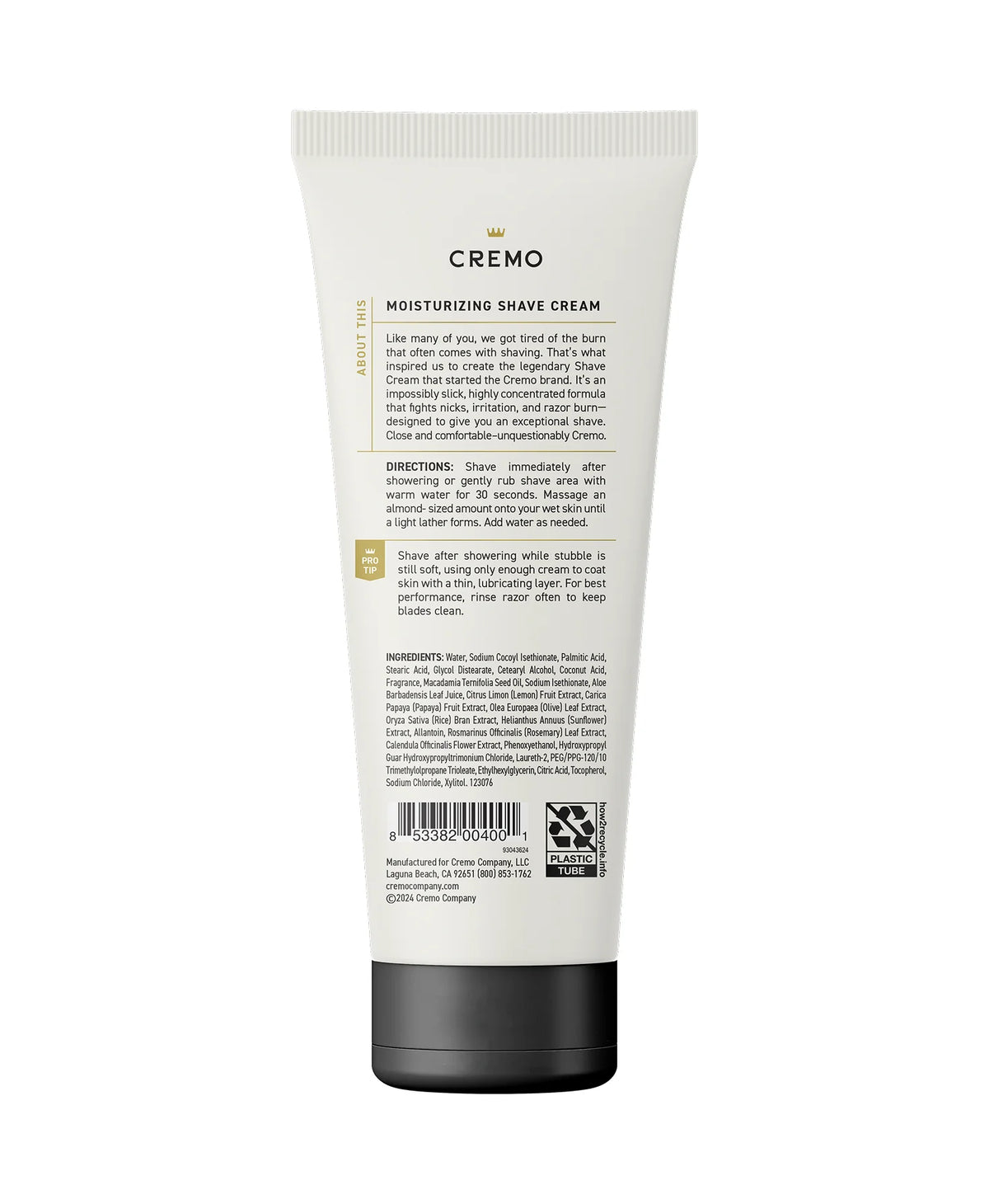 Cremo Original Shave Cream 6 Oz