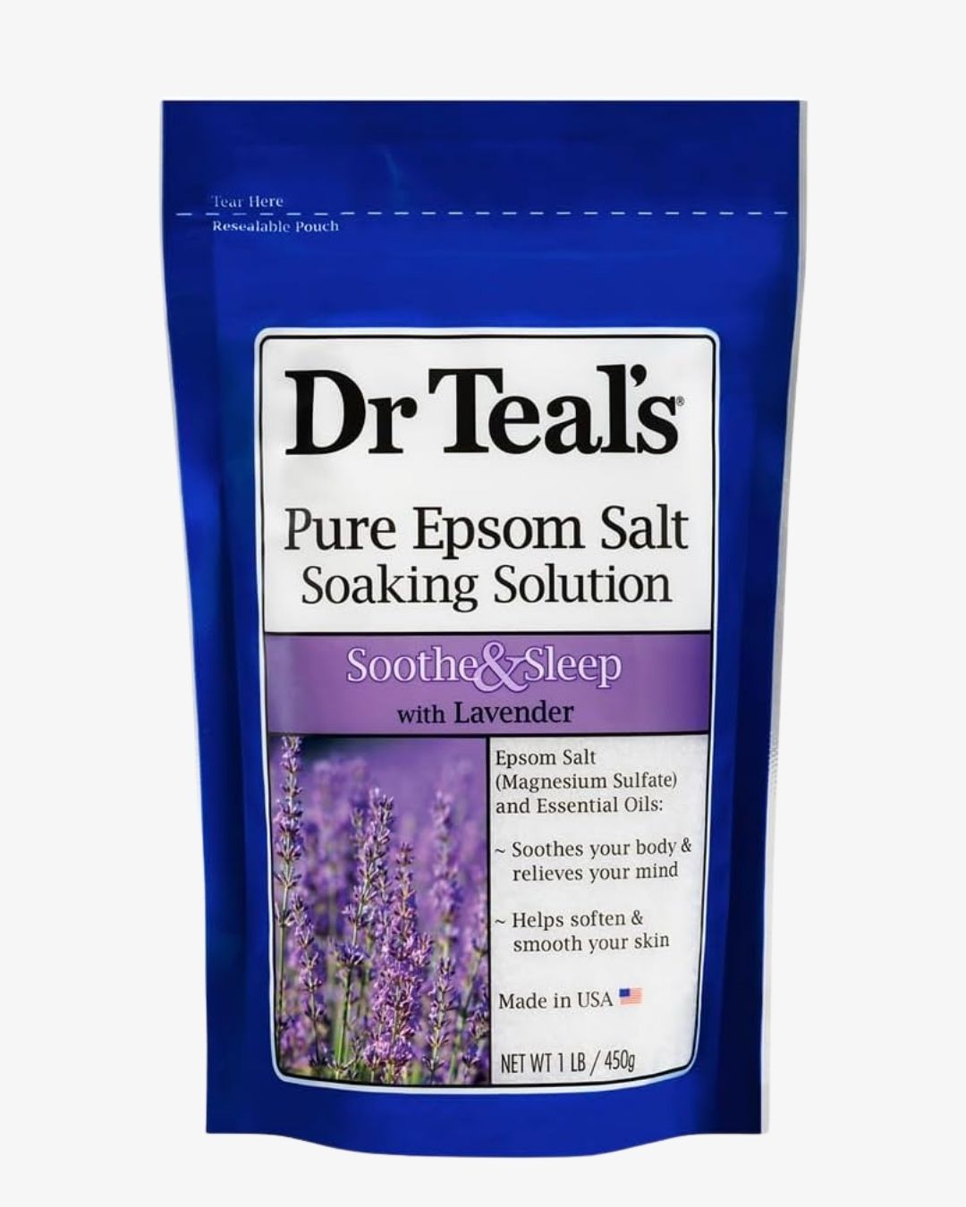 Dr Teal's Soothe & Sleep Lavender Epsom Salt, 454g