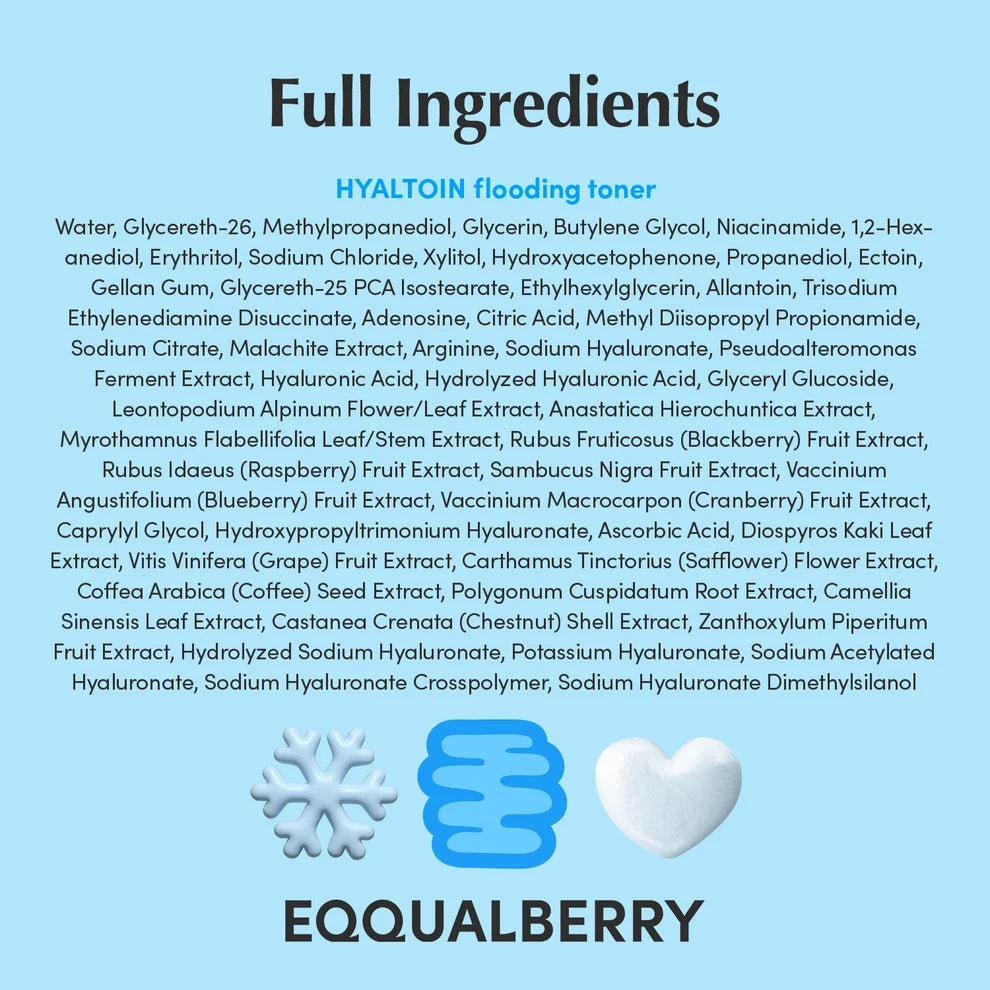 EQQUALBERRY Hyaltoin Flooding Toner, 150ml
