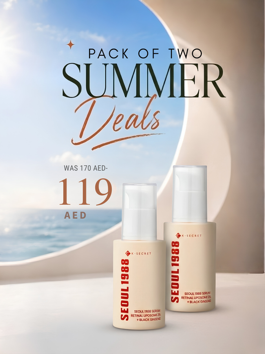 Pack of Two K-SECRET - Seoul 1988 Serum: Retinal Liposome 2% + Black Ginseng