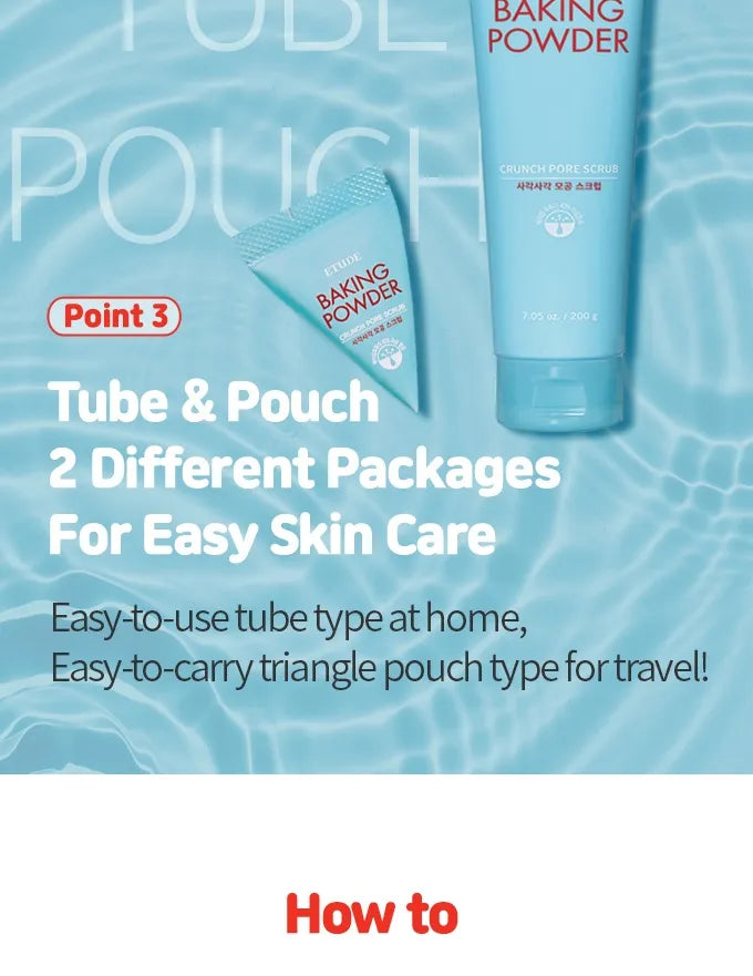 ETUDE - Baking Powder Crunch Pore Scrub (0.25 Fl Oz x 24 Pouches)