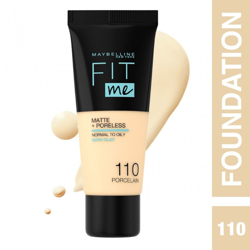 Maybelline New York Fit Me Matte & Poreless Foundation 110 PORCELAIN