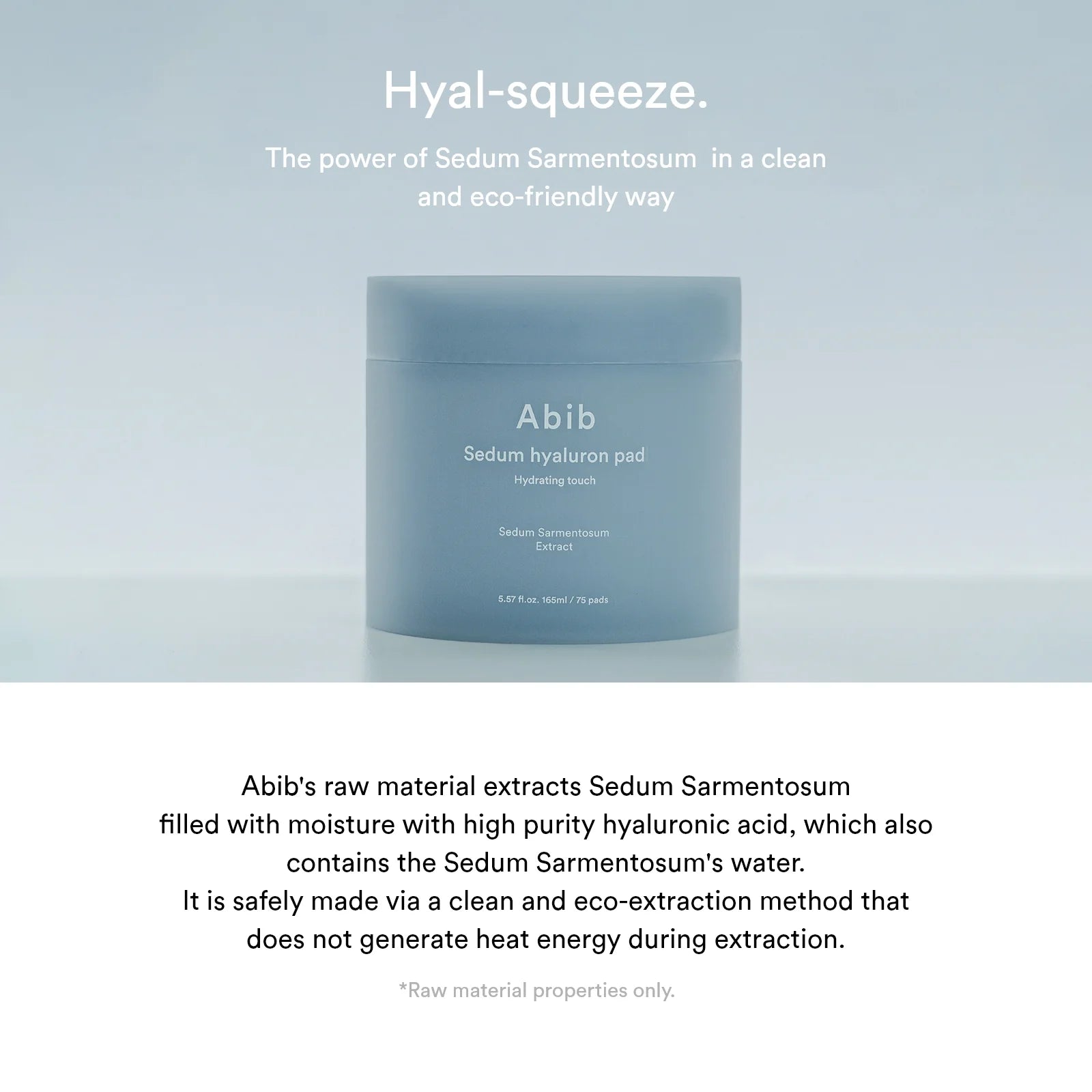 Abib Sedum Hyaluron Pad Hydrating Touch (75-Pieces 165 ml)