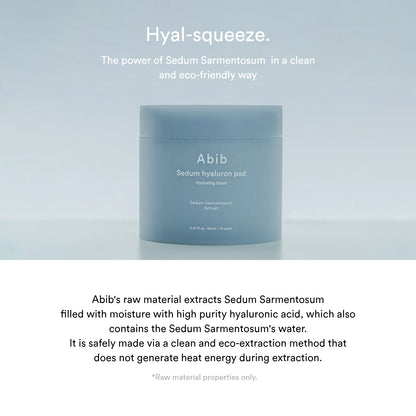 Abib Sedum Hyaluron Pad Hydrating Touch (75-Pieces 165 ml)