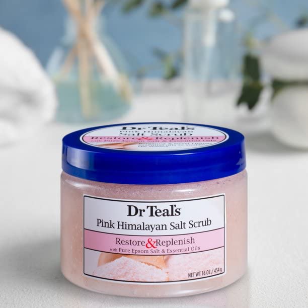 Dr Teal's Restore & Replenish with Pink Himalayan Salt Scrub 16 OZ
