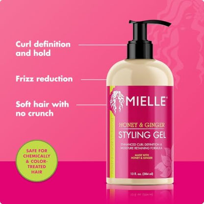 Mielle Organics Honey & Ginger Styling Gel, 13 Ounces