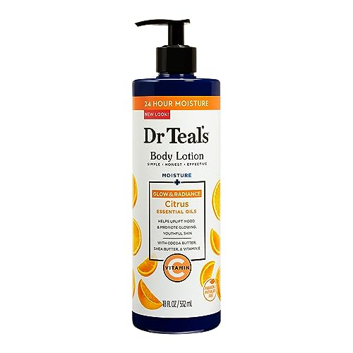 Dr Teals Glow & Radiance with Vitamin C & Citrus Essential Oils Body Lotion 18 OZ