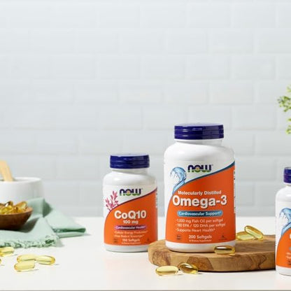 NOW Foods Ultra Omega-3 – Molecularly Distilled & Enteric Coated, 180 Softgels