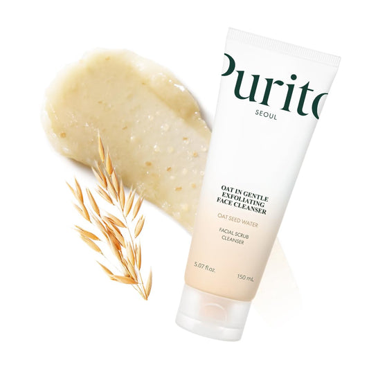 PURITO Korean Oat Exfoliating Facial Polish Gentle & Effective Daily Scrub Hydrating Face Cleanser 150 ml