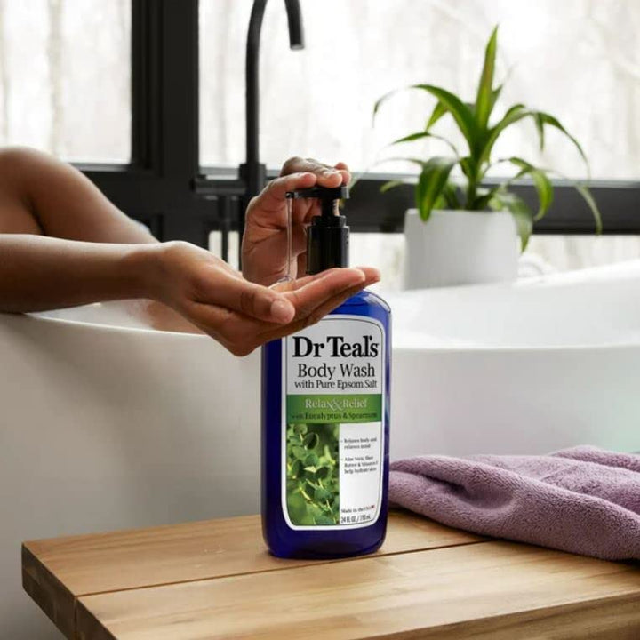 Dr Teal's Body Wash, Relax & Relief with Eucalyptus & Spearmint 24 oz