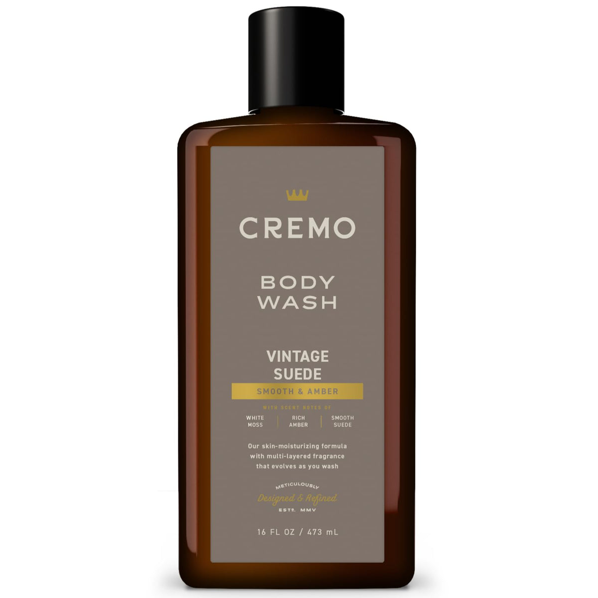 Cremo Vintage Suede Body Wash Men 16 Oz