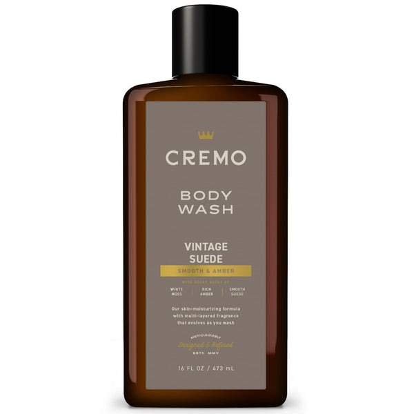 Cremo Vintage Suede Body Wash Men 16 Oz