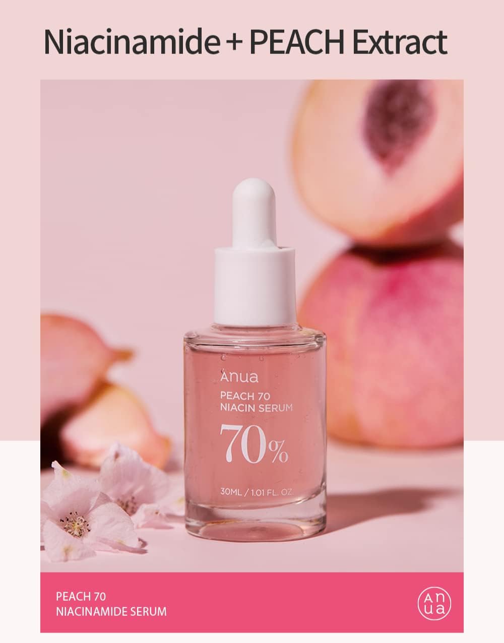 Anua Peach 70% Niacinamide Brightening Serum 30ml