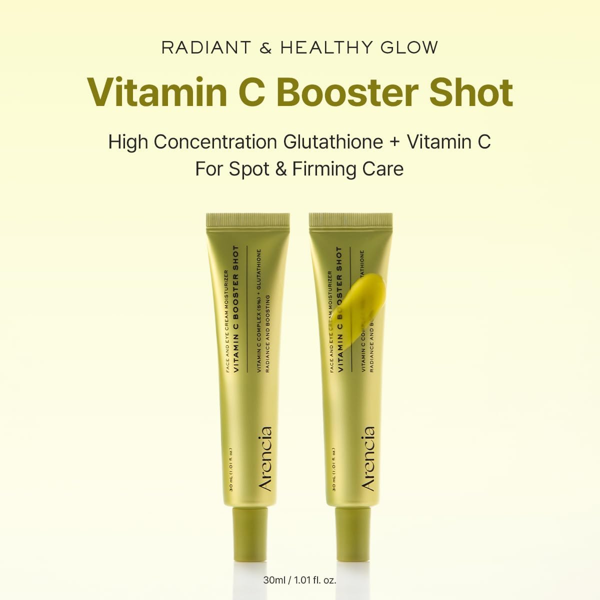 Arencia Vitamin C Booster Serum with Glutathione, Niacinamide and Vitamin E for Glow Skin 1.01 fl oz