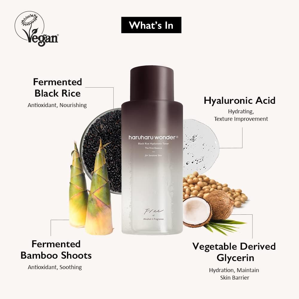 Haruharu Wonder - Black Rice Hyaluronic Toner - Fragrance Free - 300ml