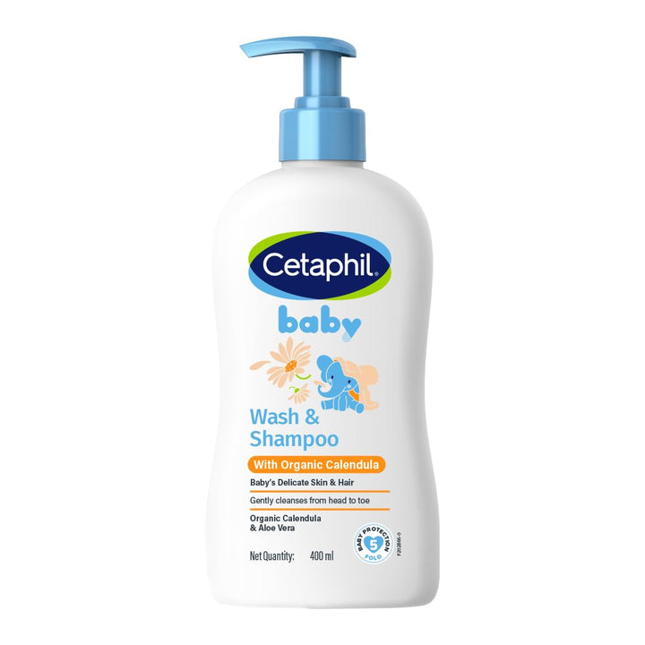 Cetaphil Baby Wash & Shampoo Tear Free Paraben Colorant and Mineral Oil Free 13.5 fl. Oz (399 ml)