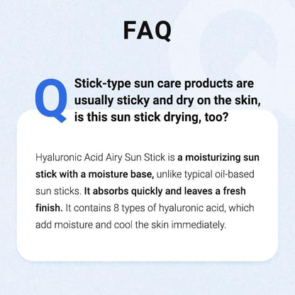 ISNTREE Hyaluronic Acid Airy Sun Stick 22g