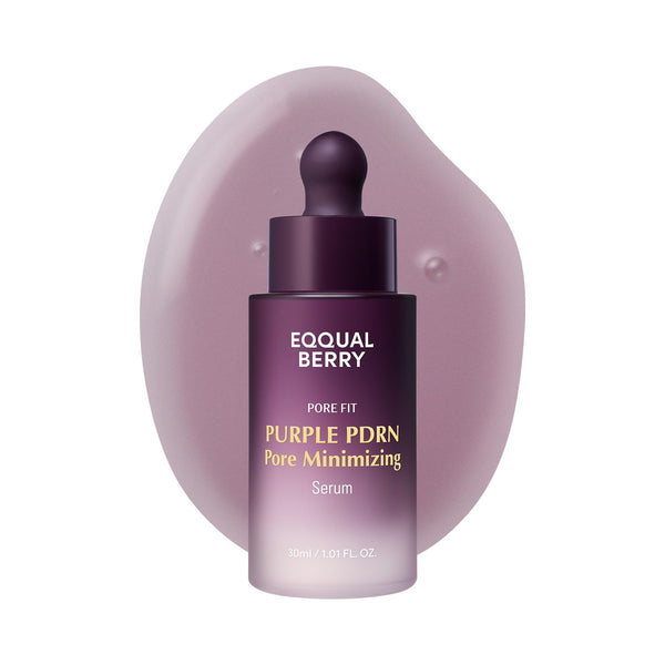 EQQUALBERRY Purple PDRN Pore Minimizing Serum – Vegan Collagen & Peptides for Pore Refining & Skin Elasticity | Niacinamide & CICA Exosome for Calming | Korean Glass Skin, 1.01 FL OZ