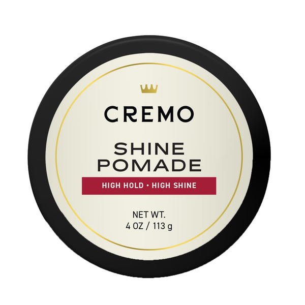 Cremo Hair Pomade for Men - Premium Barber Grade Pomade, High Hold & Shine, Hair Styling, 4 Oz