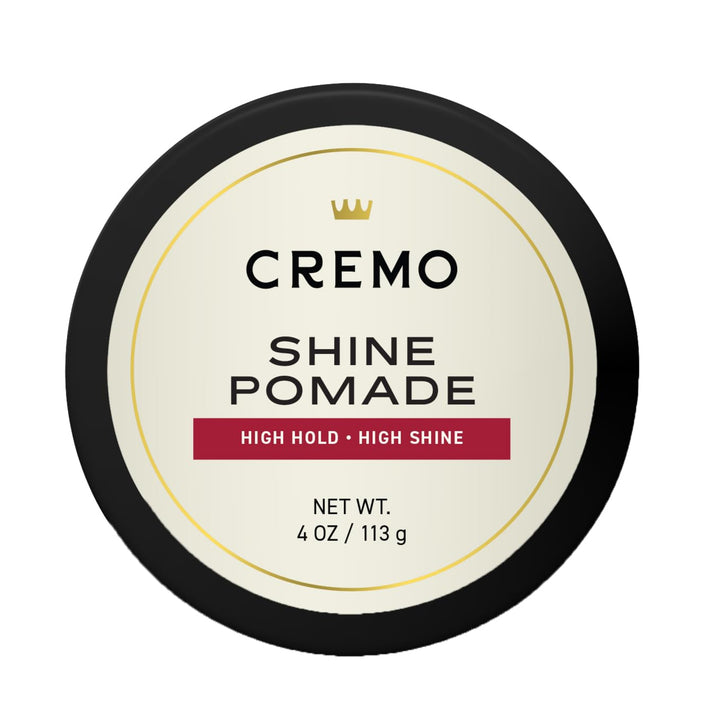 Cremo Hair Pomade for Men - Premium Barber Grade Pomade, High Hold & Shine, Hair Styling, 4 Oz