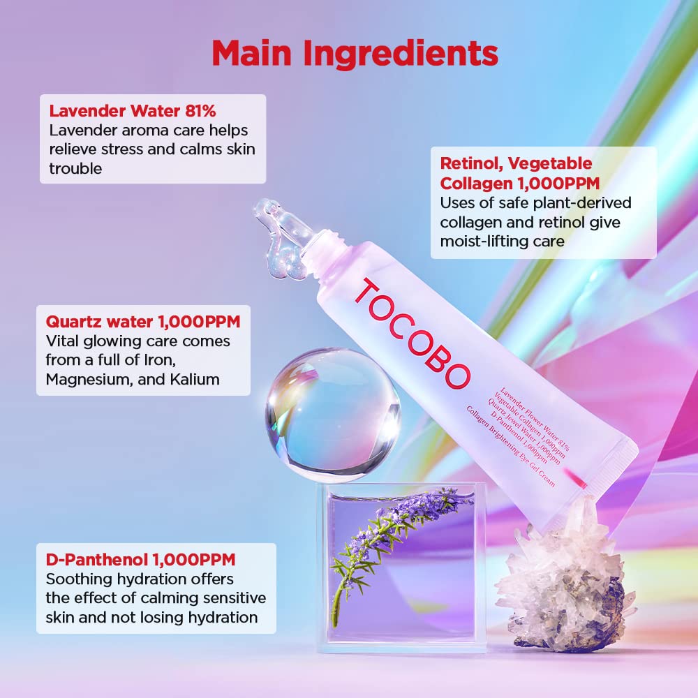 TOCOBO Collagen Brightening Eye Gel Cream 1.73oz / 49g Brightening Eye Care, Collagen Eye cream
