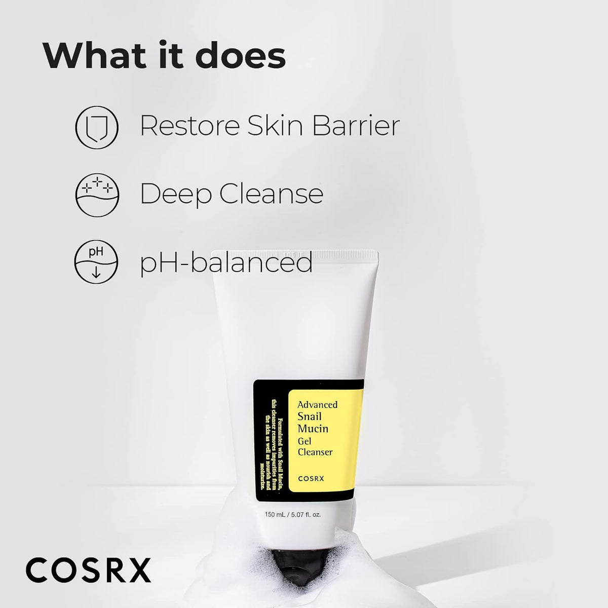 Cosrx Advanced Snail Mucin Gel Cleanser 150 Ml