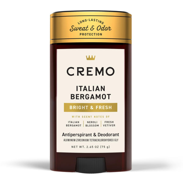 Cremo Italian Bergamot Antiperspirant & Deodorant for Men 48H