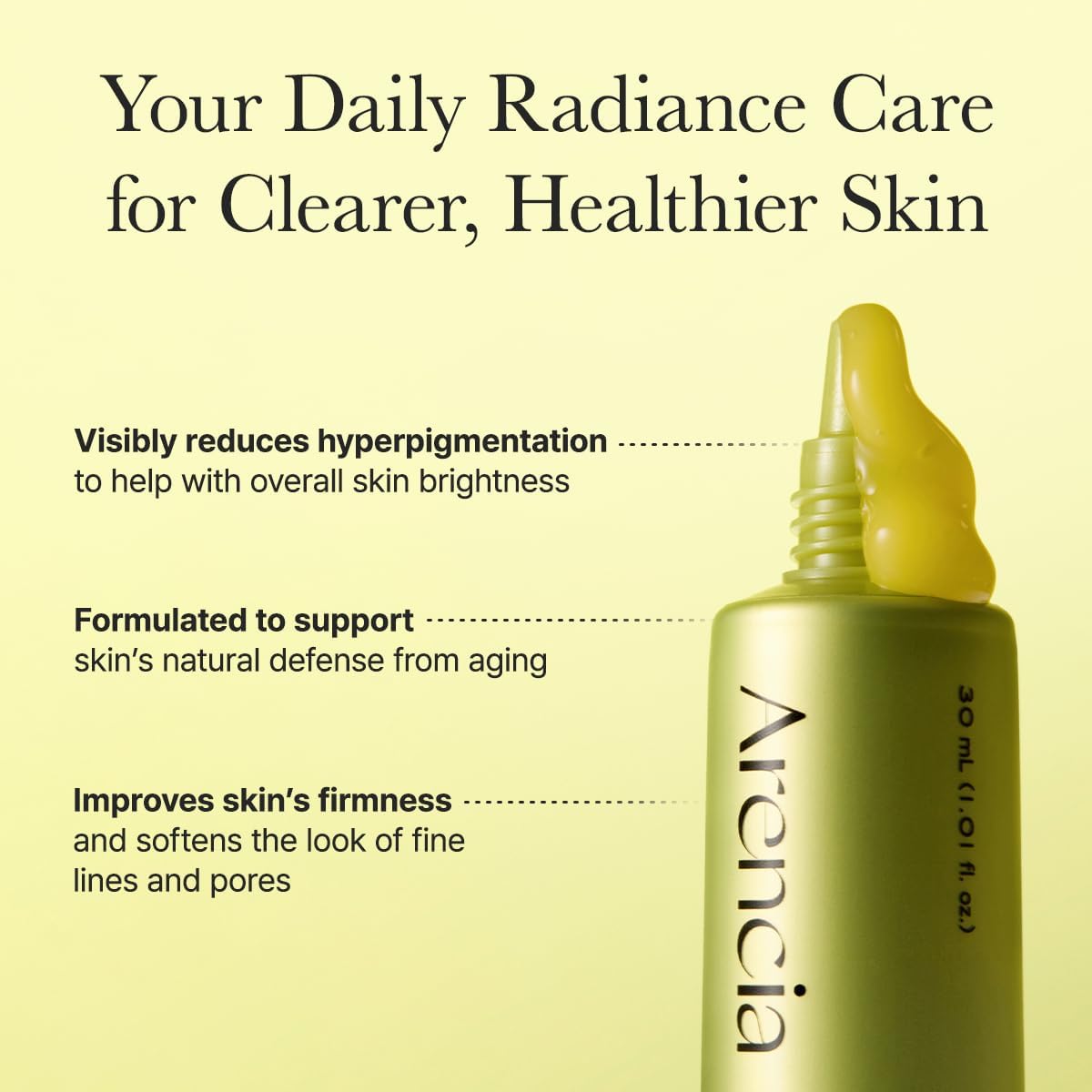 Arencia Vitamin C Booster Serum with Glutathione, Niacinamide and Vitamin E for Glow Skin 1.01 fl oz