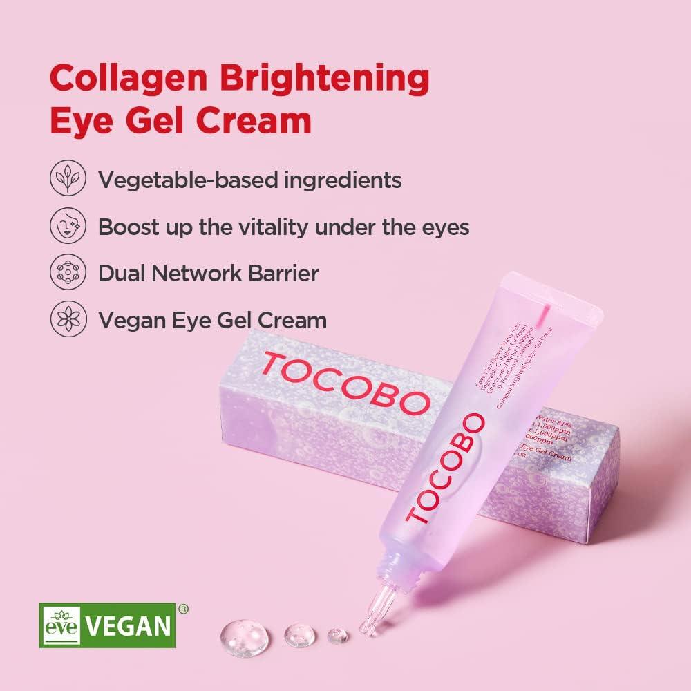 TOCOBO Collagen Brightening Eye Gel Cream 1.73oz / 49g Brightening Eye Care, Collagen Eye cream