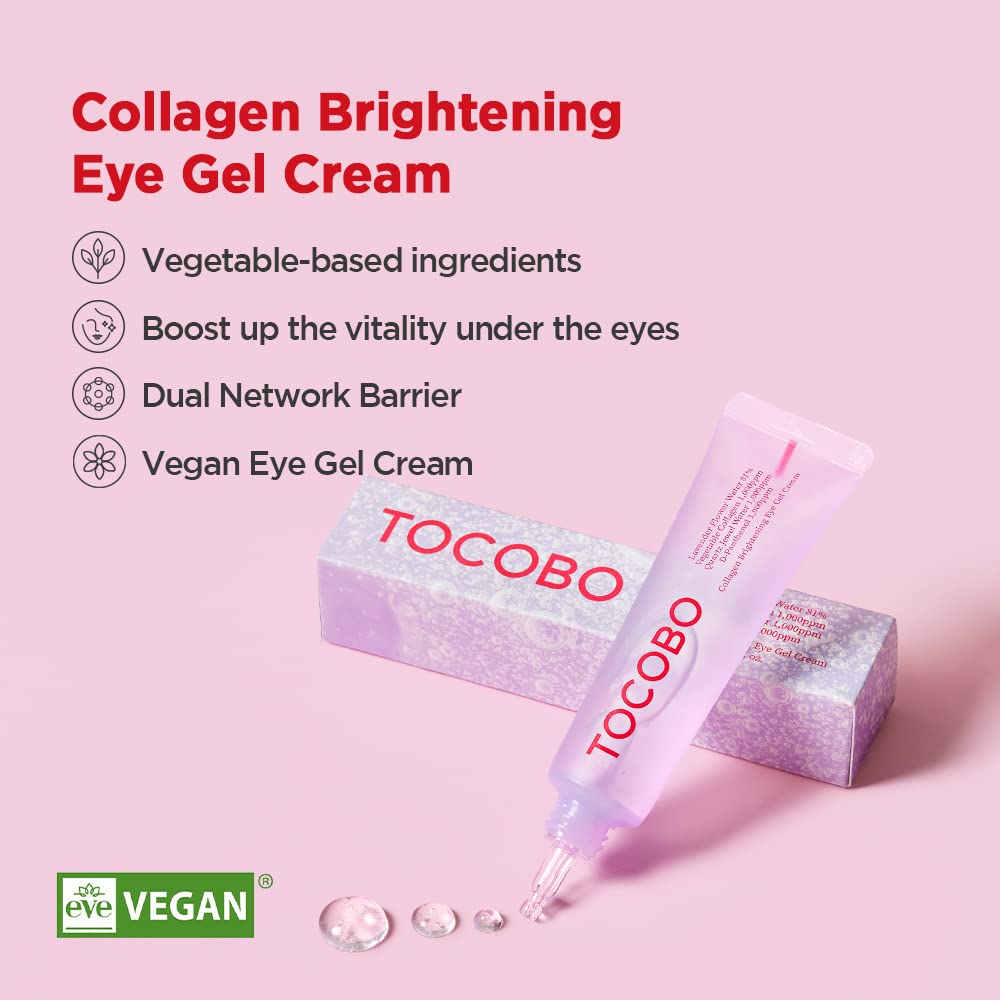 TOCOBO Collagen Brightening Eye Gel Cream 1.73oz / 49g Brightening Eye Care, Collagen Eye cream