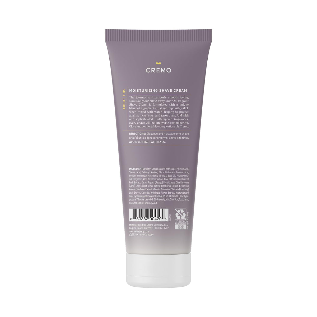 Cremo French Lavender Moisturizing Shave Cream For Women 6 Fl Oz