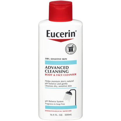 Eucerin Advanced Cleansing Face & Body Wash 16.9oz