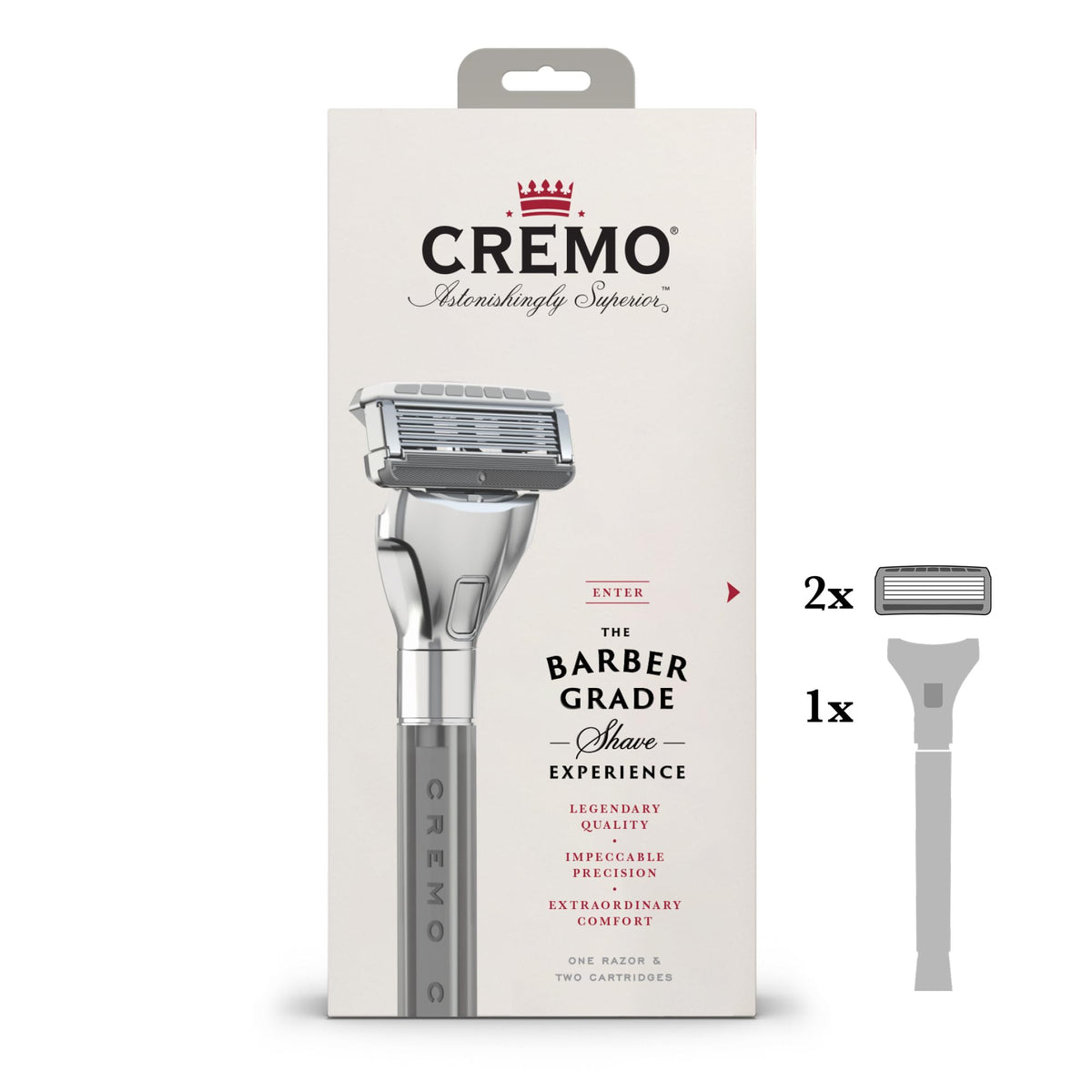 Cremo Astonishingly Superior Barber Grade Refillable System Razor