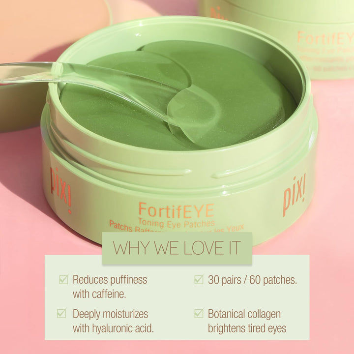 Pixi FortifEYE Firming Hydrogel Under Eye Patches 30 pairs / 60 patches + spatula