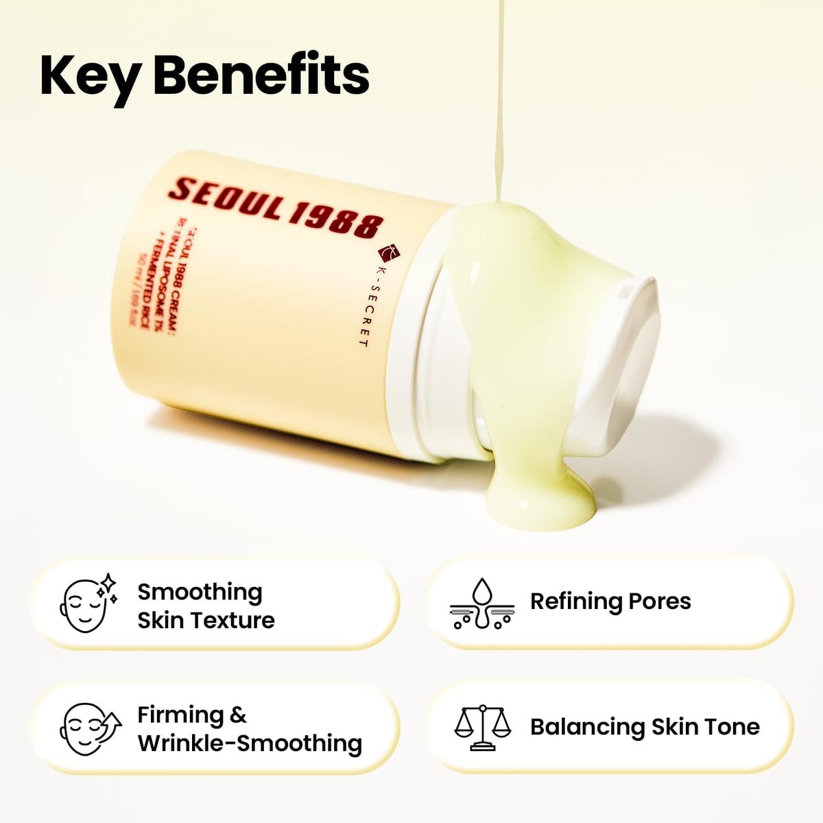 KSECRET - SEOUL 1988 Cream : Retinal Liposome 1% + Fermented Rice - 50ml
