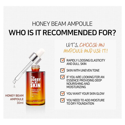 I'M SORRY FOR MY SKIN Facial Skin Honey Beam Ampoule Serum 30ml