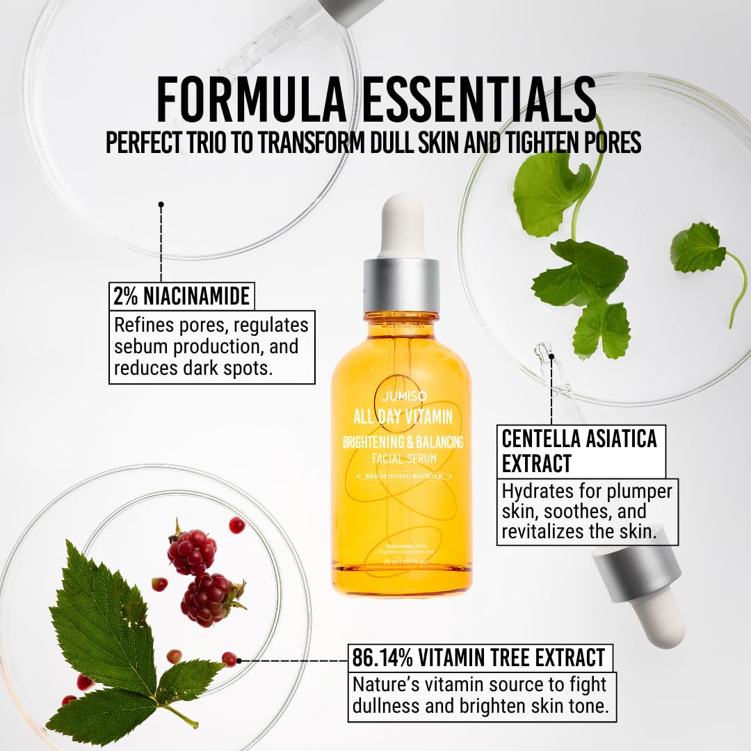 JUMISO All Day Vitamin Serum, Brightening & Balancing Facial Serum 30 ml