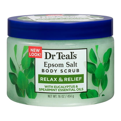 Dr Teal's Exfoliate & Renew with Eucalyptus & Spearmint Epsom Salt Body Scrub 16 OZ