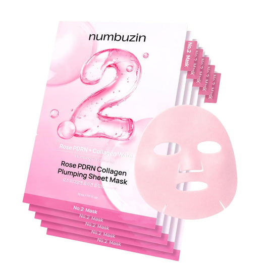 numbuzin No.2 Sheet Mask | Rose PDRN Collagen Plumping Sheet Mask 5ea