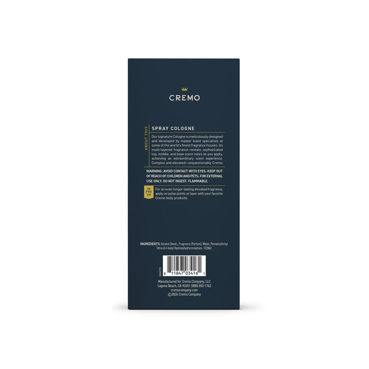 Cremo Cologne for Men - Palo Santo 3.4 Oz