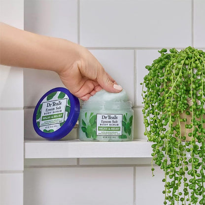 Dr Teal's Exfoliate & Renew with Eucalyptus & Spearmint Epsom Salt Body Scrub 16 OZ