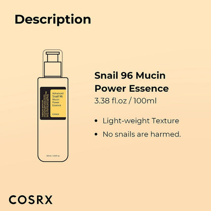 Pack of Two : COSRX Advance Snail 96 Mucin Power Essence 100ml