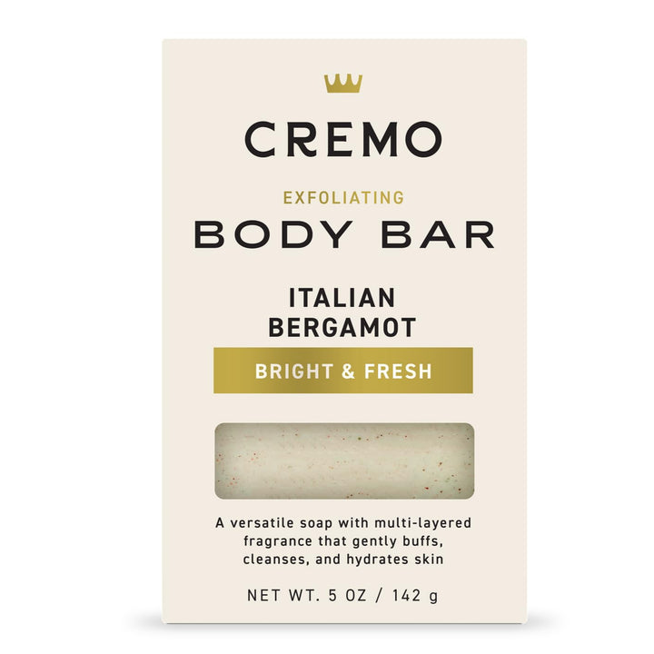 Cremo Exfoliating Italian Bergamot Body Bar for Men 5oz