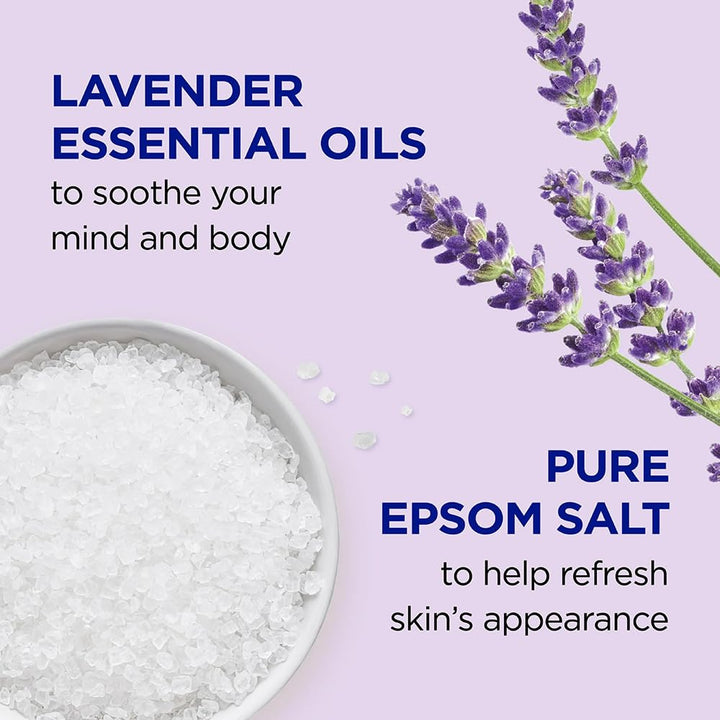 Dr Teal's Pure Epsom Salt Body Scrub, Soothe & Sleep with Lavender Essential Oils, 16 oz