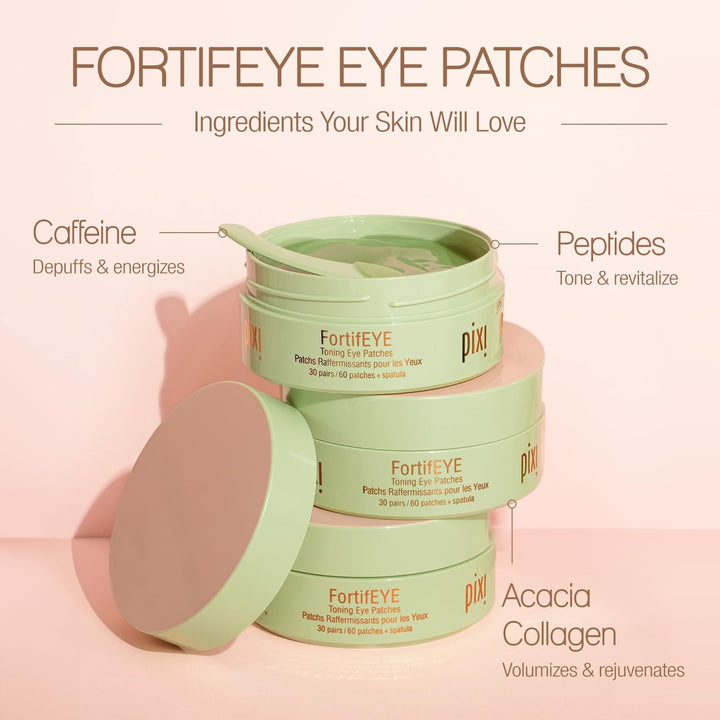 Pixi FortifEYE Firming Hydrogel Under Eye Patches 30 pairs / 60 patches + spatula