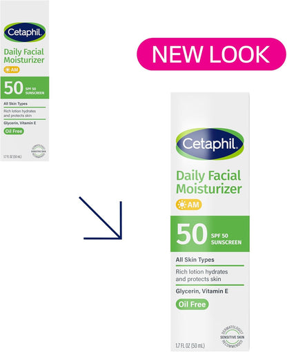 Cetaphil Daily Facial Moisturizer with SPF 50+ Sunscreen 50 ML
