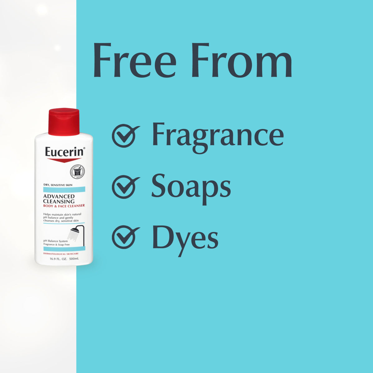Eucerin Advanced Cleansing Face & Body Wash 16.9oz